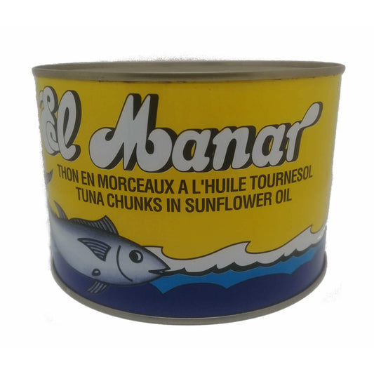 Tunesische  Thunfischstücke in Sonnenblumenöl- El Manar-1,8 Kg