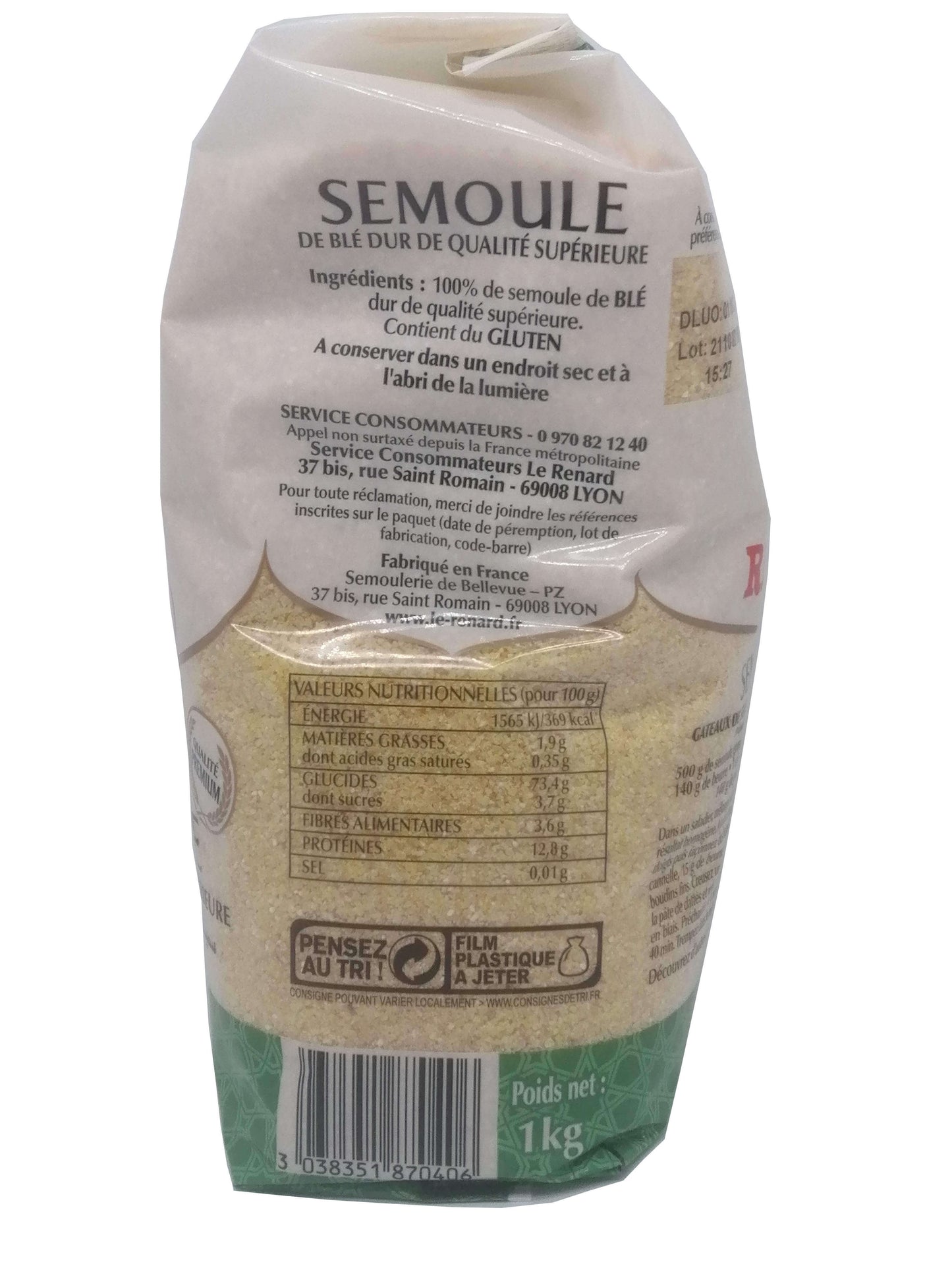 Algerische Grieß- Le Renard-1 Kg