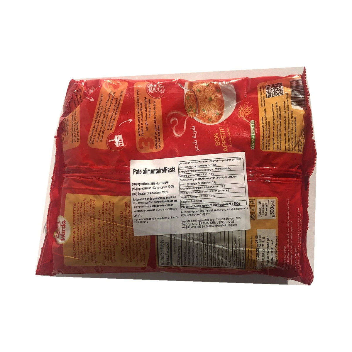 Tunesische Engelshaarnudeln (feine Nudeln), Dwida, Chevaux d'Ange-Warda-500g