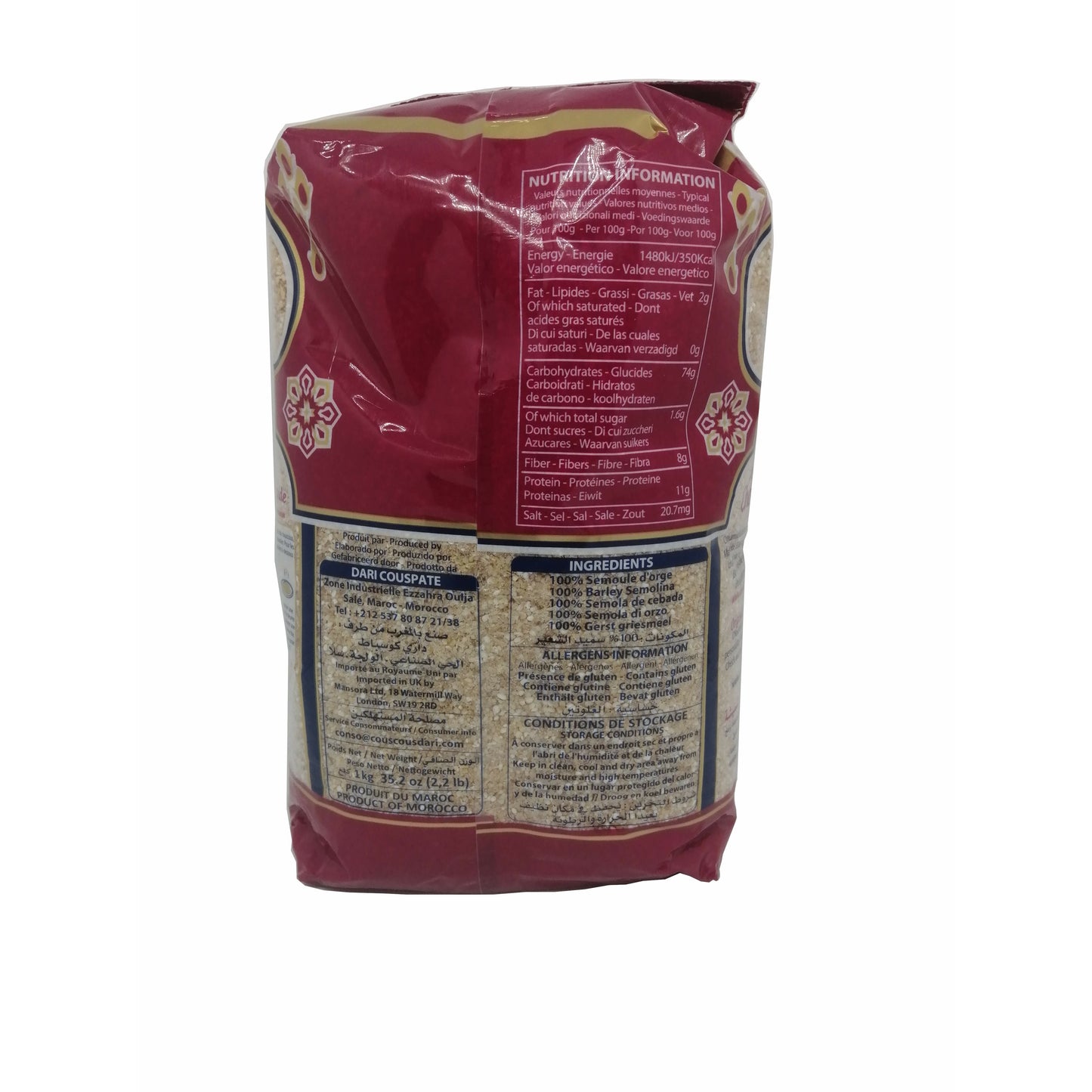 marokkanische Gerste Couscous-DARI-1 KG