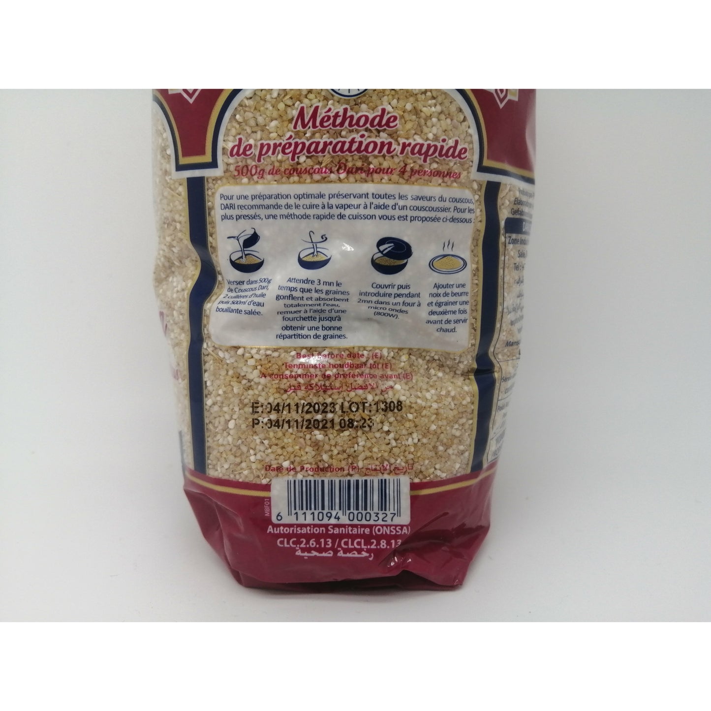 marokkanische Gerste Couscous-DARI-1 KG