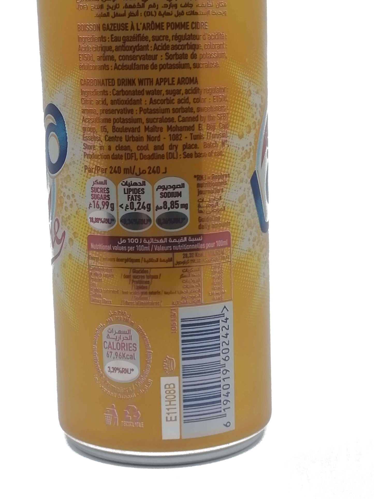 Nordafrikanisches Erfrischungsgetränk-Boga Cidre-24cl