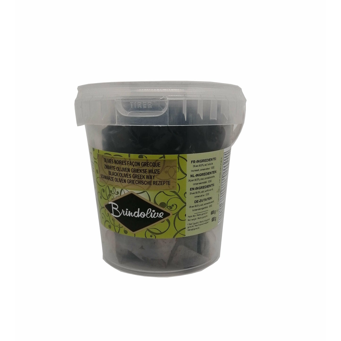 marokkische schwarze Oliven- Brindolive-600g