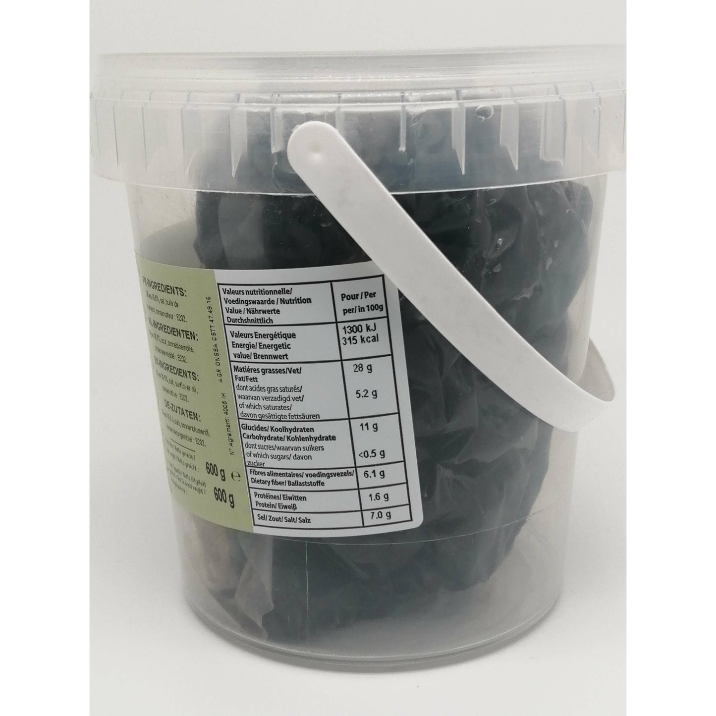 marokkische schwarze Oliven- Brindolive-600g