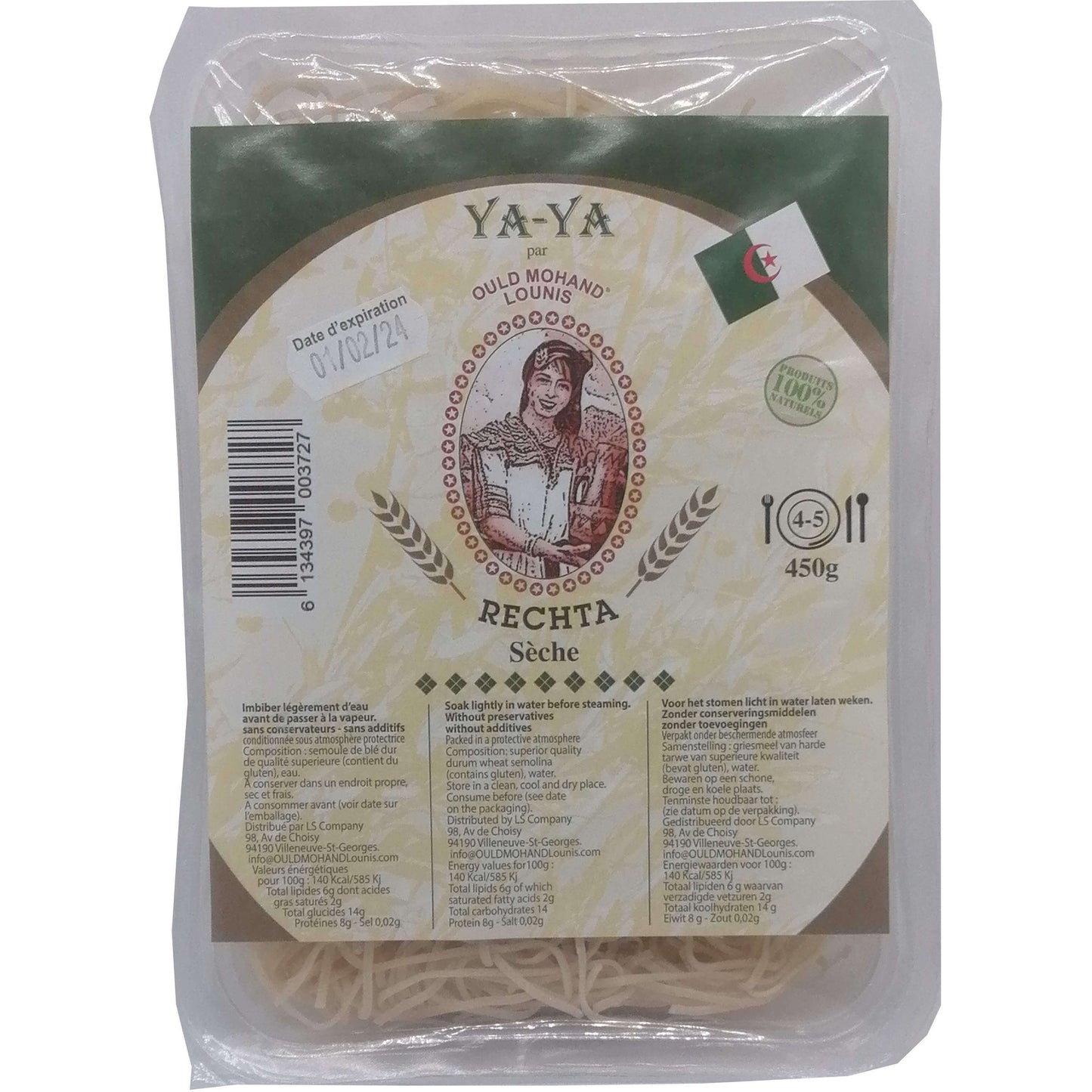 Algerisches Nudeln- Rechte- Ya-Ya- 450 g